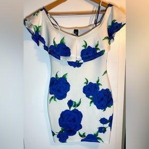 GIBIU USA OFF SHOULDER BODYCON DRESS SIZE LARGE